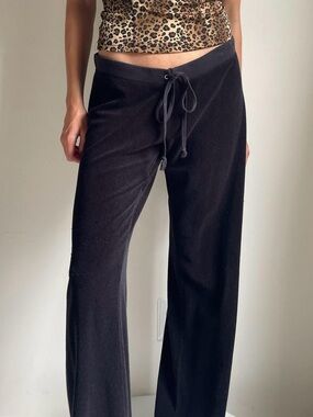 Juicy Couture Low Rise Velour Track Pants